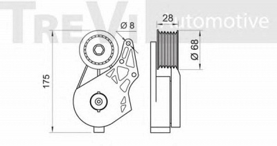 TREVI AUTOMOTIVE ta1578 -  Натяжная планка, поликлиновой ремень